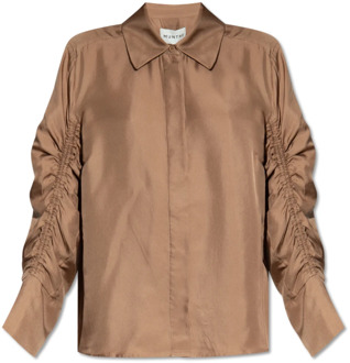 Leslea zijden shirt Munthe , Brown , Dames - L,M,S
