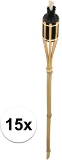 Lesli Living 15x Bamboe fakkels 88 cm - Fakkels Multikleur