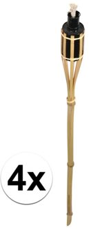 Lesli Living 4 x Bamboe fakkels 88 cm - Fakkels Multikleur