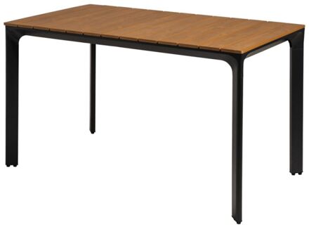 Lesli Living Arezzo tuintafel rechthoek polywood teaklook 130x70 cm Bruin