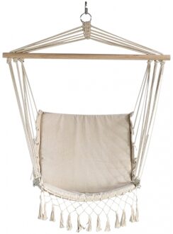 Lesli Living Comfortabele Tuin hangstoel Ibiza macrame 110 x 47 cm Multi