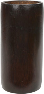 Lesli Living Kaarshouders/waxinelichthouders bamboe bruin 16 cm