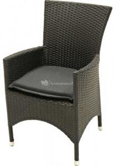 Lesli Living Stoelkussen - antraciet - binnen en buiten - 46 x 47 cm - tuinstoelkussens Grijs