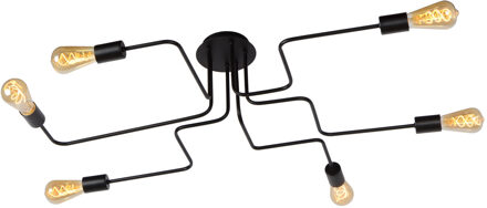 LESTER Plafonnière 6xE27 - Zwart