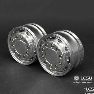 Lesu Metalen Non-Aangedreven  Front Hub Voor 1/14 Rc Tamiya Tractor Truck Dumper