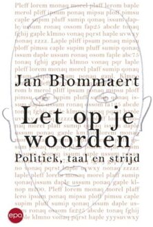 Let op je woorden - Boek Blommaert (9462670676)