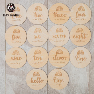 Let's Make 1pc Milestone photography props Background Month Sticker Baby Monthly Newborn Kids Commemorative Card Infant Growth