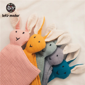 Let's Make Baby Teether Toys Rabbit Baby Bibs Pacifier Chain Clip Cotton Rattles Bunny Ear Bracelet Baby Gift For Christmas