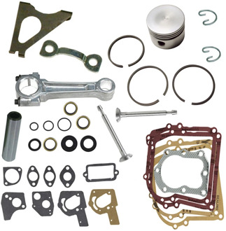 LETAOSK 5hp Engines Overhaul Kit Gasket Set Standard Piston Ring Connecting Rod Gaskets Seals Valves fit for B&S Briggs Stratton