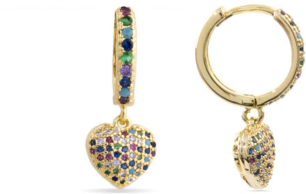 Lethrax oorbellen afgewerkt in 18k goud Veelkleurig - One Size