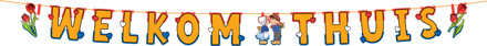 Letterbanner Welkom Thuis Cartoon Holland (3m) Multikleur - Print
