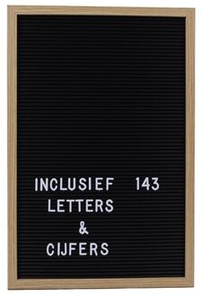 Letterbord hout 143-letters 30x45cm