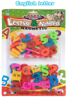Letters & Numbers Fridge Magnet Magnetic Puzzle Educational Toy Plastic Symbol Alphabet Educational & Learning for Kids Baby