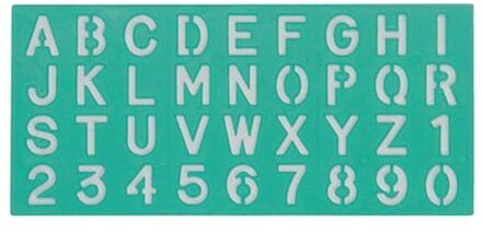 Lettersjabloon Linex 30mm hoofdletters/letters/cijfers