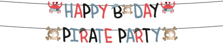 Letterslinger Set Pirate Party (1,5m) Multikleur - Print