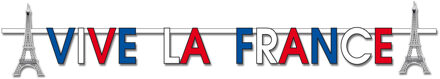 Letterslinger - viva la France - 2 meter - Frankrijk - themafeest decoratie