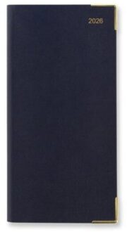 Letts of London classics collection agenda 2026, slim, 1 week per 2 pagina’s, dark blue