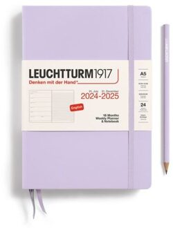 Leuchtturm1917 18 maanden agenda 2024-2025, 1 week per pagina met notitieblad, hardcover medium a5,