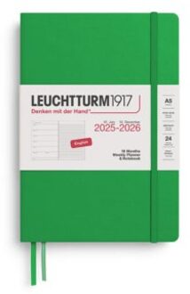 Leuchtturm1917 18 maanden agenda 2025-2026 1 week per pagina met gelinieerd notitieblad hardcover