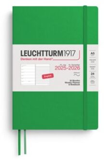 Leuchtturm1917 18 maanden agenda 2025-2026 1 week per pagina met gelinieerd notitieblad softcover