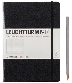 Leuchtturm1917 adresboekje met index medium a5 zwart