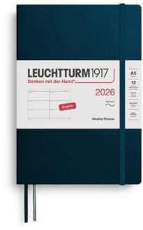 Leuchtturm1917 agenda 2026 1 week per 2 pagina's, softcover, medium a5, deep sea