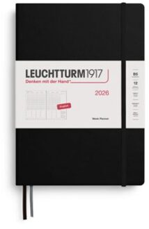 Leuchtturm1917 agenda 2026 1 week per pagina met dotted notitieblad hardcover composition b5, zwart