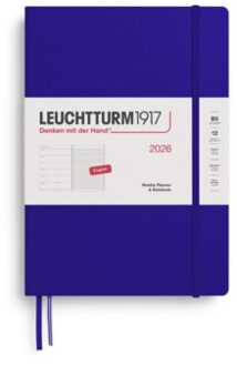 Leuchtturm1917 agenda 2026 1 week per pagina met gelinieerd notitieblad hardcover composition b5,