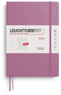 Leuchtturm1917 agenda 2026 1 week per pagina met gelinieerd notitieblad hardcover composition b5,