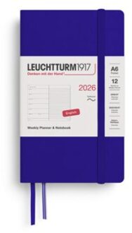 Leuchtturm1917 agenda 2026 1 week per pagina met gelinieerd notitieblad softcover pocket a6,