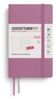 Leuchtturm1917 agenda 2026 1 week per pagina met gelinieerd notitieblad softcover pocket a6,