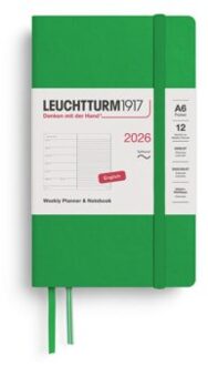 Leuchtturm1917 agenda 2026 1 week per pagina met gelinieerd notitieblad softcover pocket a6,