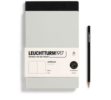 Leuchtturm1917 jottbook set van 2, flexcover, pocket a6, gelinieerd, licht grijs / zwart