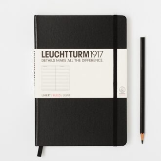 Leuchtturm1917 Medium Notitieboek Geruit Zwart