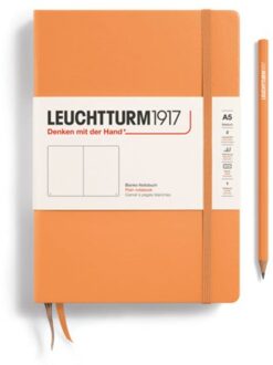 Leuchtturm1917 notitieboek, hardcover, medium a5, blanco, abrikoos oranje