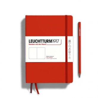 Leuchtturm1917 notitieboek, hardcover, medium a5, blanco, vos rood