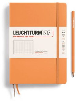 Leuchtturm1917 notitieboek, hardcover, medium a5, dotted, abrikoos oranje
