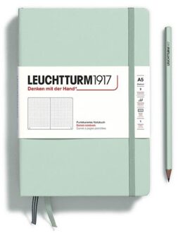Leuchtturm1917 notitieboek, hardcover, medium a5, dotted, mint groen