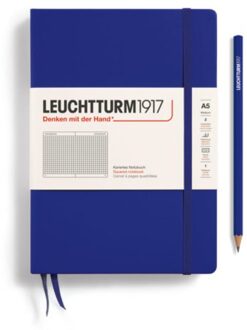 Leuchtturm1917 notitieboek, hardcover, medium a5, ruit, ink blauw