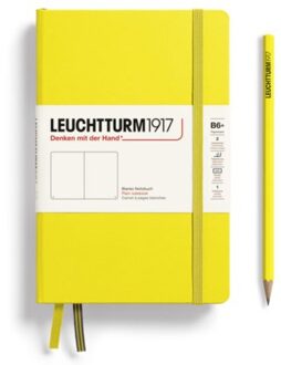 Leuchtturm1917 notitieboek, hardcover, paperback (b6+), blanco, geel