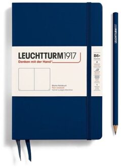 Leuchtturm1917 notitieboek, hardcover, paperback (b6+), blanco, navy blauw