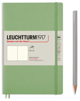 Leuchtturm1917 notitieboek, hardcover, paperback (b6+), blanco, salie groen