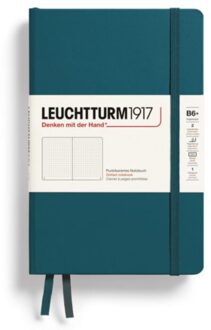Leuchtturm1917 notitieboek, hardcover, paperback (b6+), dotted, pacific groen