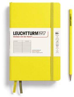 Leuchtturm1917 notitieboek, hardcover, paperback (b6+), gelinieerd, geel