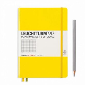 Leuchtturm1917 Notitieboek Lemon - Medium - Geruit