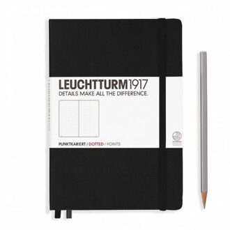 Leuchtturm1917 Notitieboek LEUCHTTURM1917 Black dotted Zwart