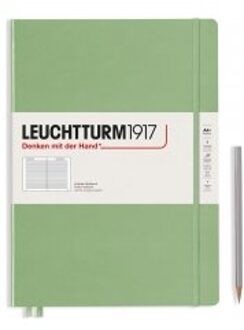 Leuchtturm1917 notitieboek master slim a4+ gelinieerd sage groen