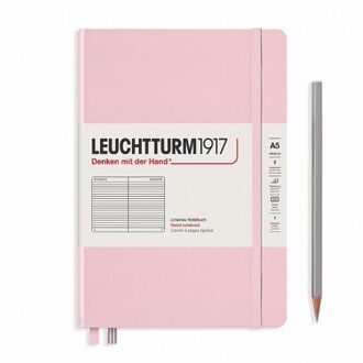 Leuchtturm1917 notitieboek medium pastel roze lijn