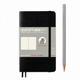 Leuchtturm1917 Notitieboek Pocket - Softcover - Puntjes - Zwart