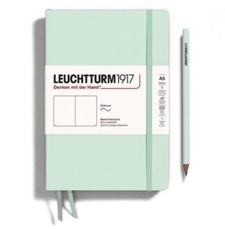 Leuchtturm1917 notitieboek, softcover, medium a5, blanco, mint groen